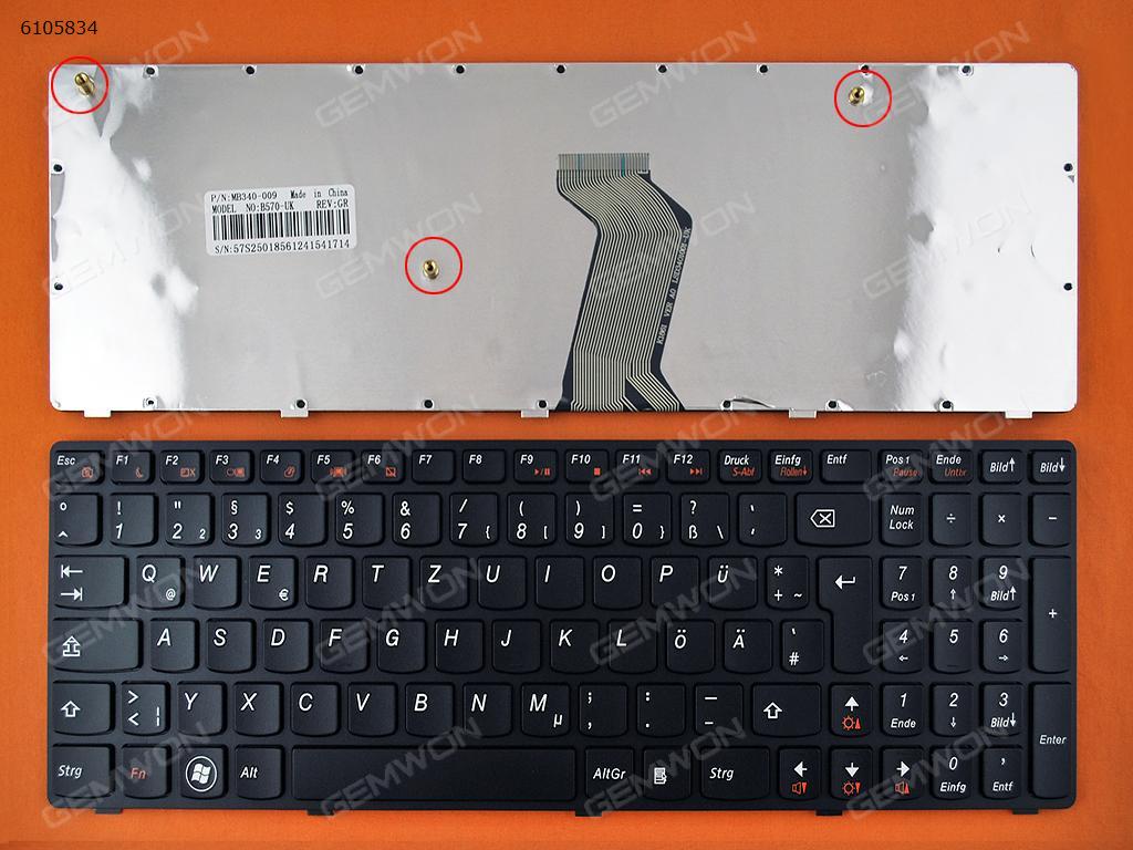Picture of New Replacement Laptop Keyboard For LENOVO V570 B570 B590 BLACK FRAME BLACK GR Layout