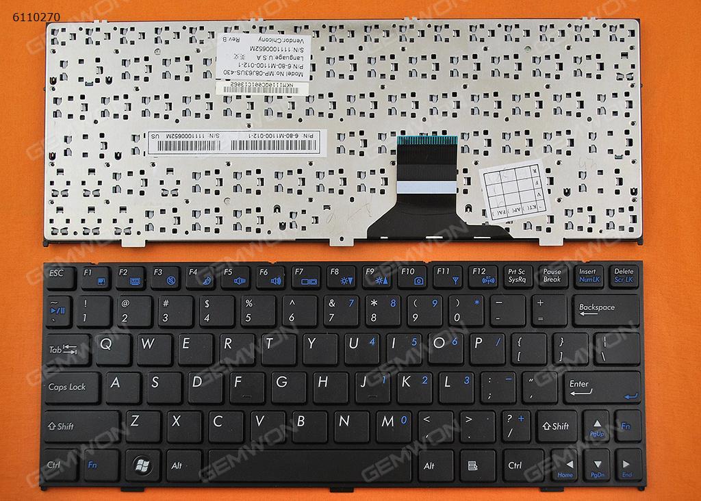 Picture of New Replacement Laptop Keyboard For CLEVO M1100 M1110 M1111 M1115 BLACK FRAME BLACK US Layout
