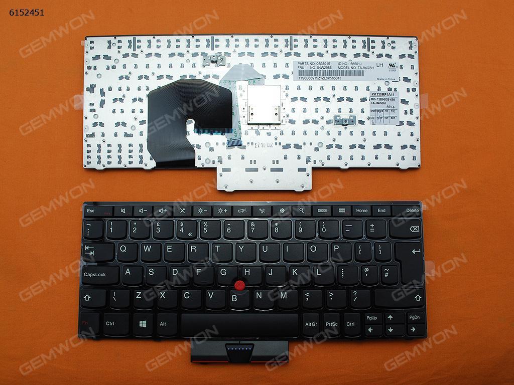 Picture of New Replacement Laptop Keyboard For Thinkpad S230U BLACK FRAME BLACK(With Point stick,Win8 Uk Layout