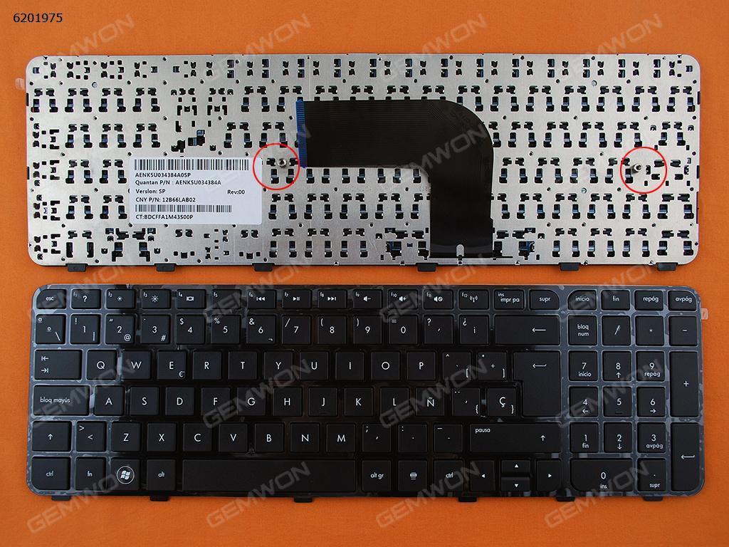 Picture of New Replacement Laptop Keyboard For HP DV6-7000 GLOSSY FRAME BLACK(Without Foil)OEM SP Layout