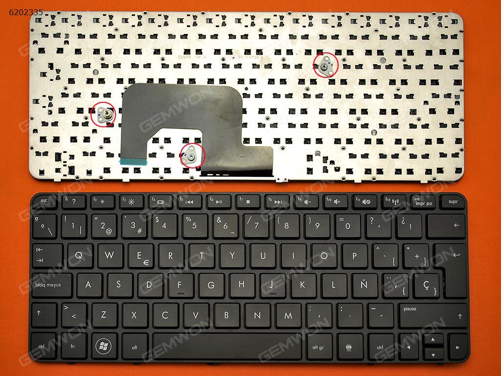 Picture of New Replacement Laptop Keyboard For HP MINI 200-4200 BLACK FRAME BLACK (Compatible with MINI 210-3000 1103 110-3500,Version 2) SP Layout