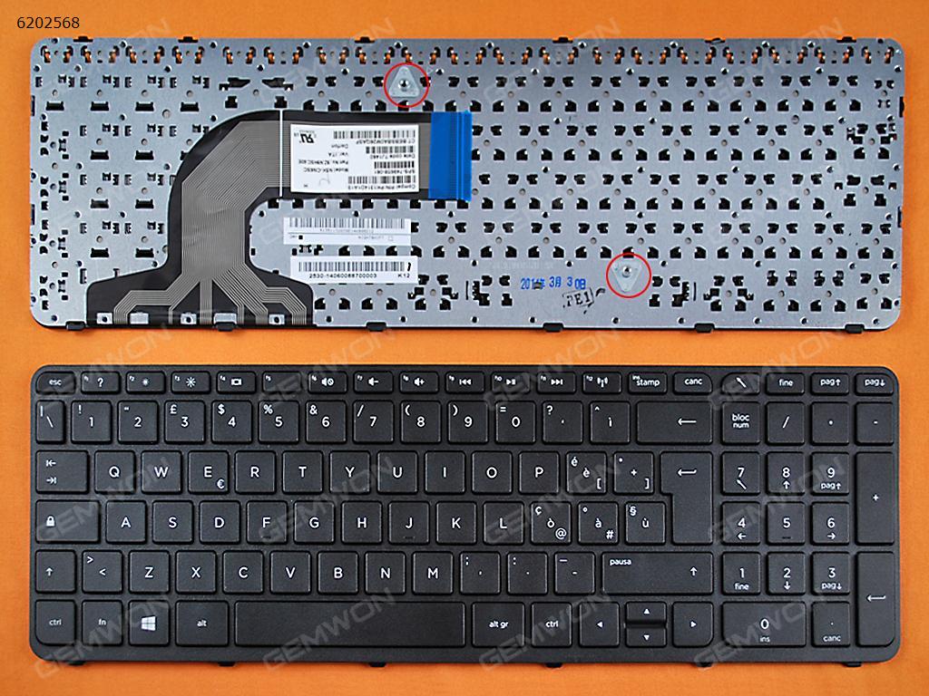 Picture of New Replacement Laptop Keyboard For HP Pavilion 15-e 15-n  250 G3  255 G3 256 G3  BLACK FRAME BLACK(Win8) IT Layout