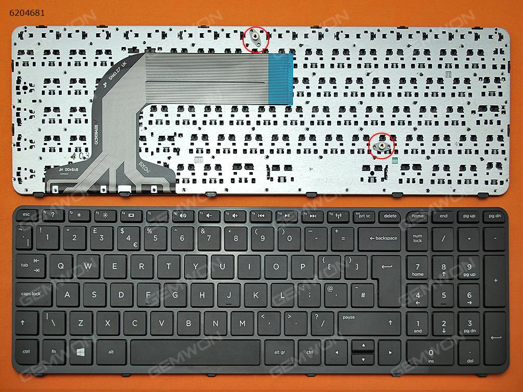 Picture of New Replacement Laptop Keyboard For HP Pavilion 17-e GLOSSY FRAME BLACK(Win8) UK Layout