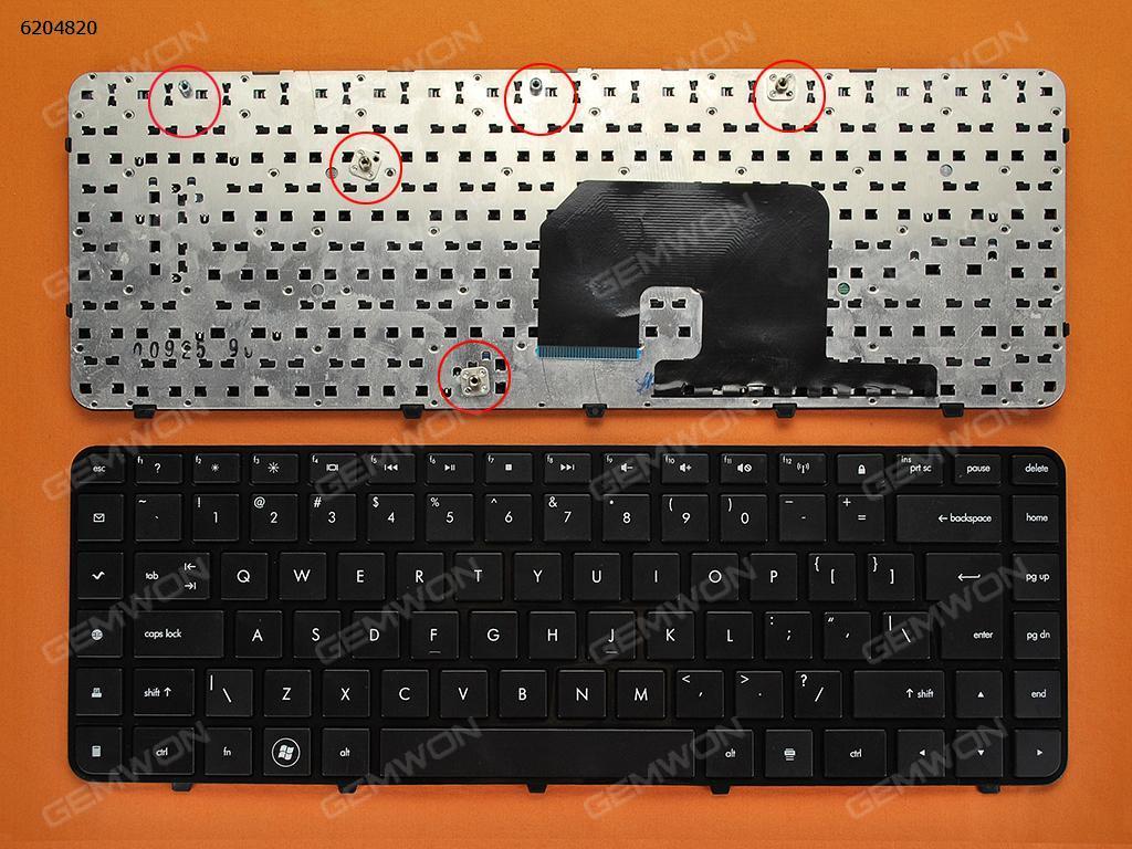 Picture of New Replacement Laptop Keyboard For HP Pavilion DV6-3000 GLOSSY FRAME BLACK (Reprint,Big Enter,without foil) US Layout