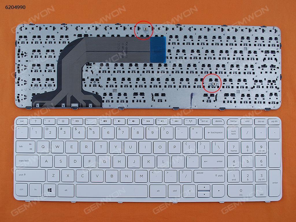 Picture of New Replacement Laptop Keyboard For HP Pavilion 17-e WHITE FRAME WHITE(OEM Win8) US Layout