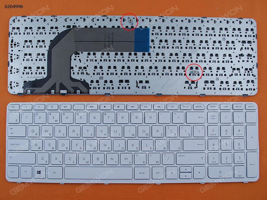 Picture of New Replacement Laptop Keyboard For HP Pavilion 17-e WHITE FRAME WHITE(OEM Win8) RU Layout