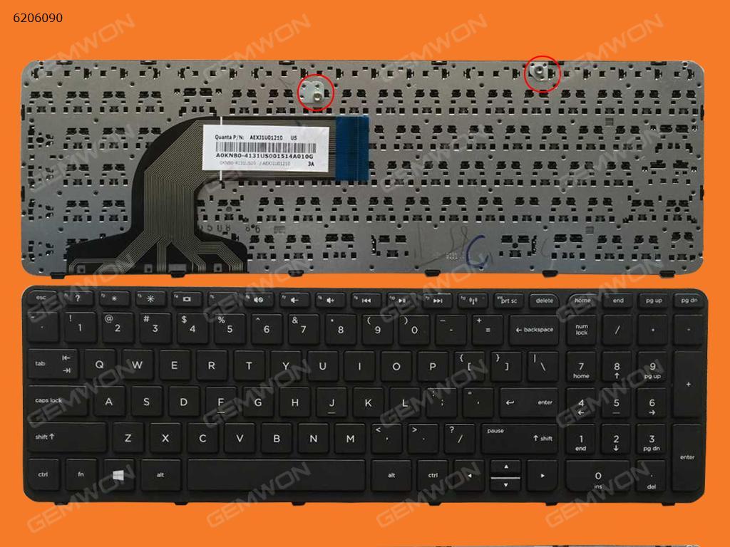 Picture of New Replacement Laptop Keyboard For HP 350 G1 355 G2 BLACK FRAME BLACK (Win 8) US Layout