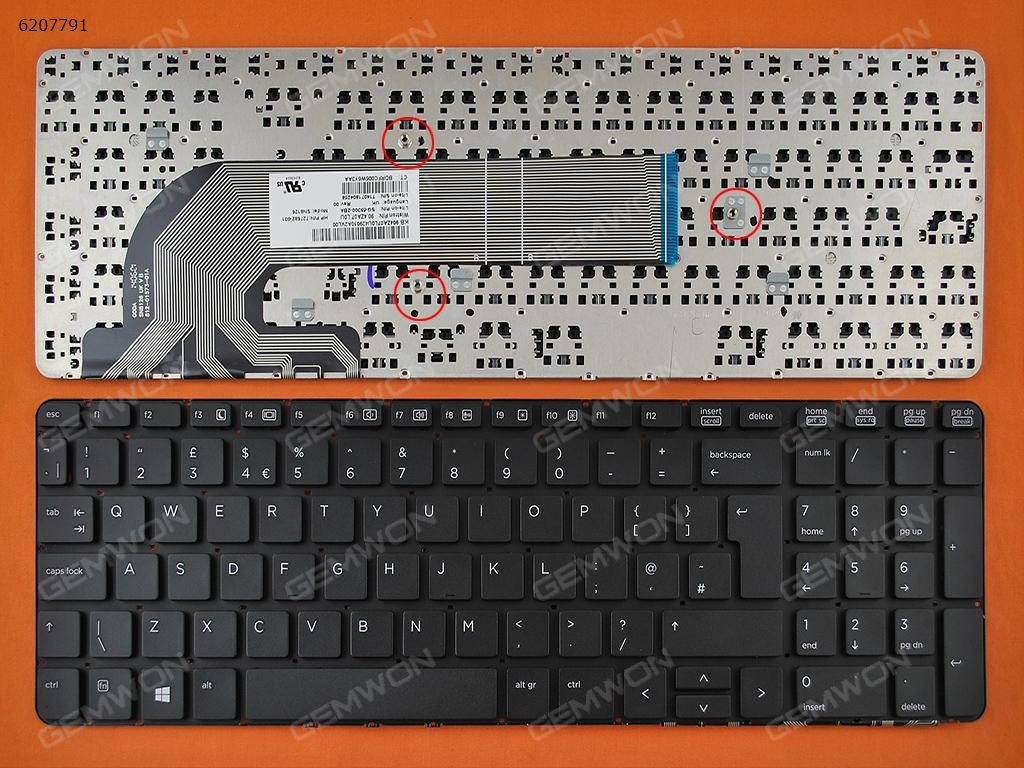 Picture of New Replacement Laptop Keyboard For HP ProBook 450 G0 450 G1 455 G1 BLACK(without FRAME,without foil,For Win8) Uk Layout