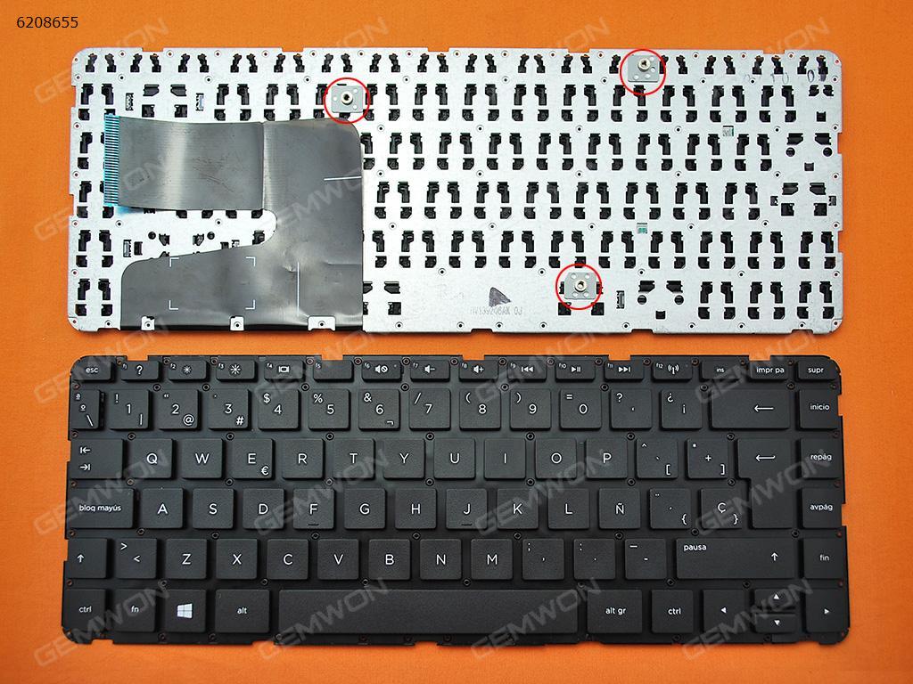 Picture of New Replacement Laptop Keyboard For HP Pavilion 14-E BLACK(Without FRAME,Without Foil,With 3 screws, For Win8 OEM) SP Layout