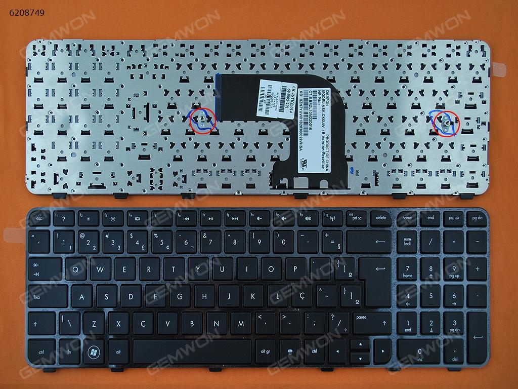 Picture of New Replacement Laptop Keyboard For HP DV6-7000 GLOSSY FRAME BLACK (Without Foil) BR Layout