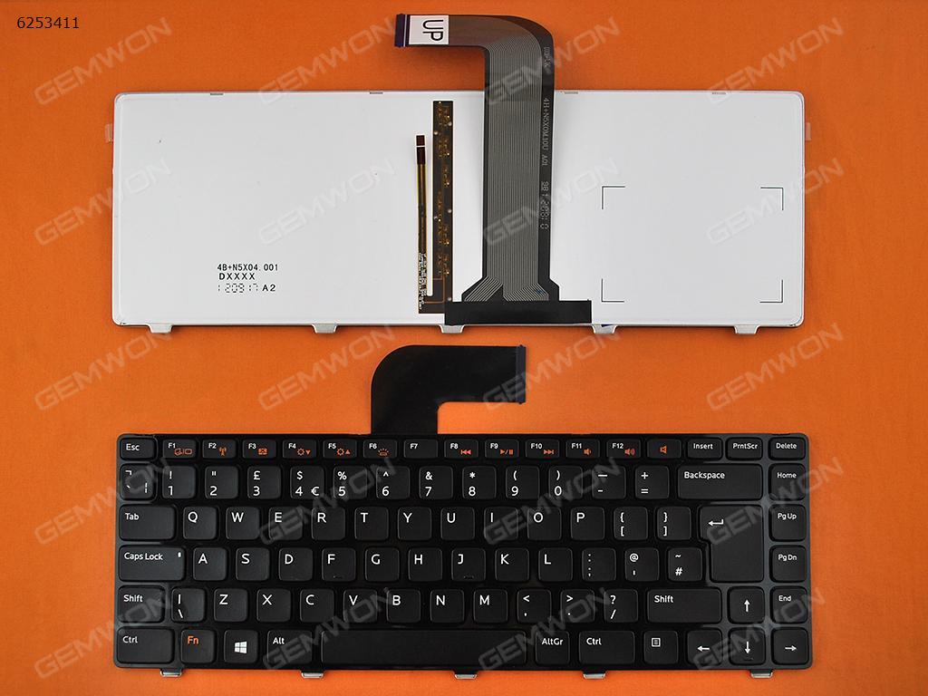 Picture of New Replacement Laptop Keyboard For DELL Vostro 3550/XPS L502/New Inspiron 14R/Inspiron N4110 M4110 N4050 M4040 N5050 M5050 M5040 N5040 N411Z BLACK FRAME BLACK(Win8,Backlit) Uk Layout