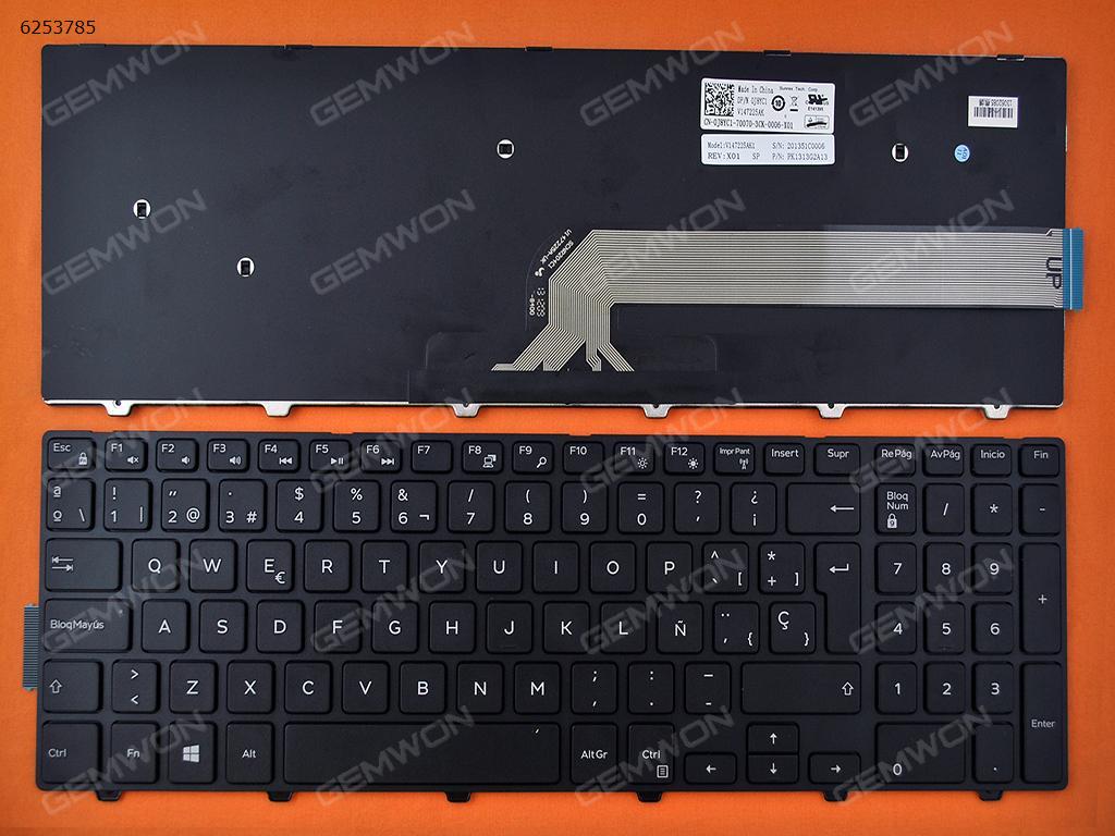 Picture of New Replacement Laptop Keyboard For Dell Inspiron 15-5000 Series 5547 5521 5542 BLACK FRAME BLACK (Win8) SP Layout