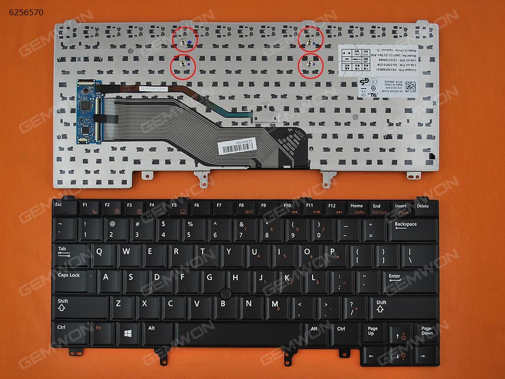 Picture of New Replacement Laptop Keyboard For DELL Latitude E6420 E5420 E6220 E6320 E6430 BLACK(With Point stick,Blue print,Win8) US Layout