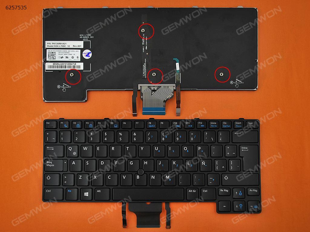 Picture of New Replacement Laptop Keyboard For DELL E6430U BLACK FRAME BLACK(Backlit,with point stirt,For Win8) LA Layout