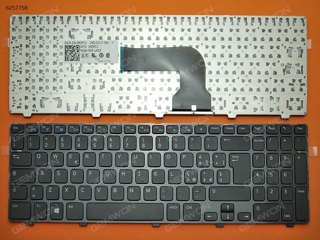 Picture of New Replacement Laptop Keyboard For DELL Inspiron 15 3521 15R 5521 2521 GLOSSY FRAME BLACK (For Win8) IT Layout