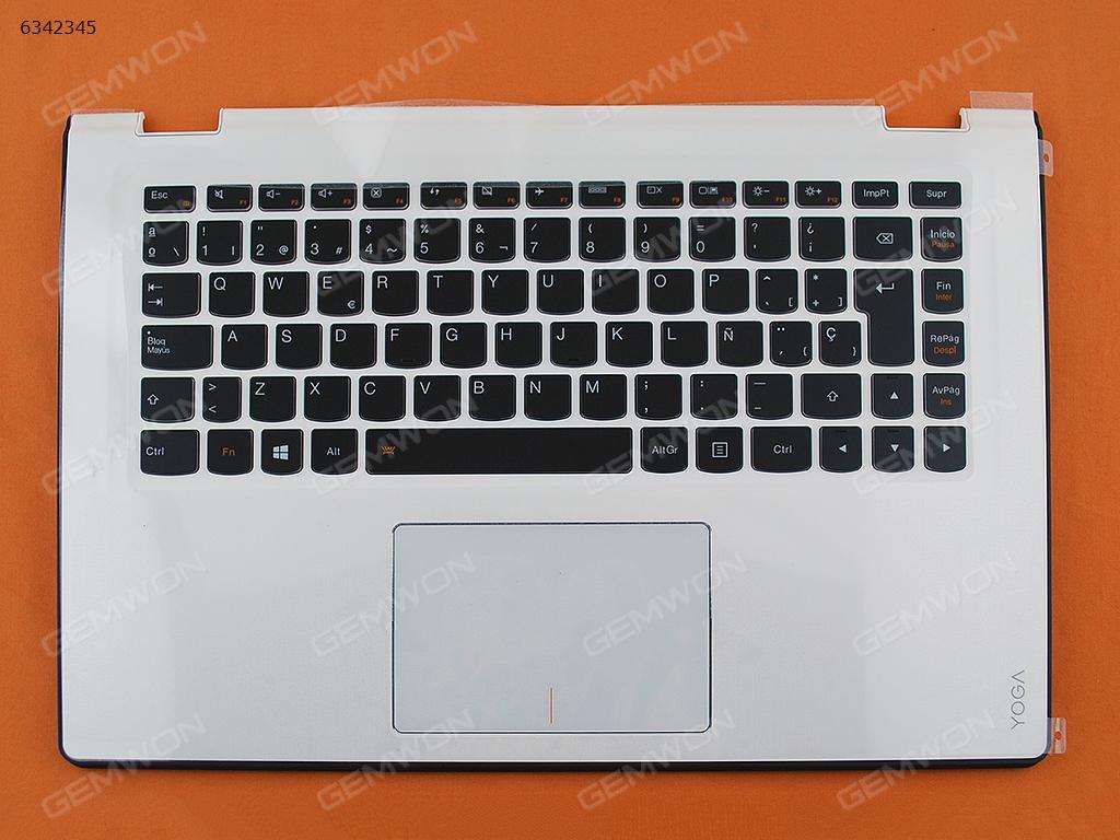 Picture of New Replacement Laptop Keyboard For LENOVO YOGA 2 13" WHITE COVER FRAME BLACK(Backilt,For Win8) SP Layout