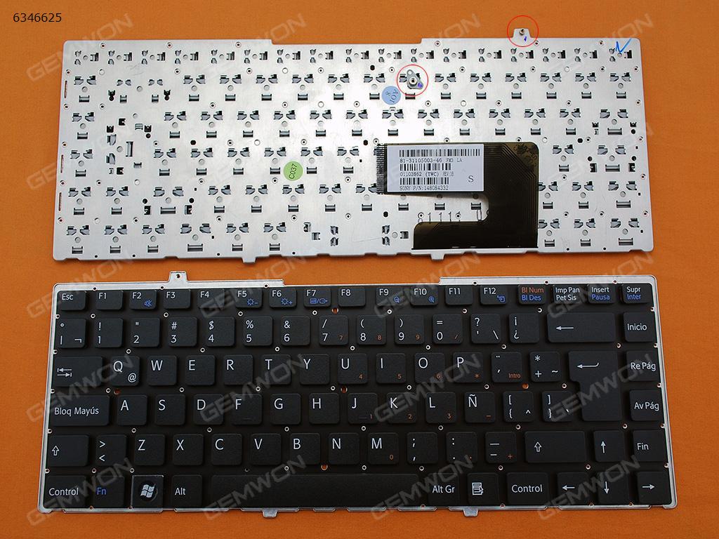 Picture of New Replacement Laptop Keyboard For SONY VGN-FW BLACK(Without FRAME) LA Layout