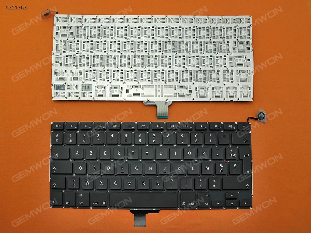 Picture of New Replacement Laptop Keyboard For Apple Macbook Pro Unibody  A1278  A1322  MB467  BLACK(without Backlit) FR Layout