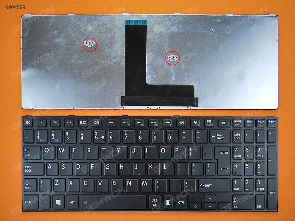 Picture of New Replacement Laptop Keyboard For TOSHIBA C50D-B BLACK FRAME BLACK(For Win8) UI Layout
