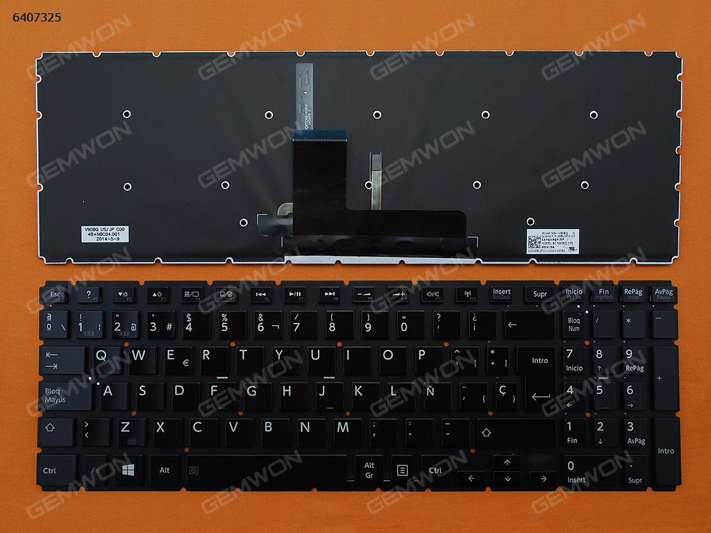 Picture of New Replacement Laptop Keyboard For TOSHIBA  L50-B S50-B L50D-B L50T-B L50DT-B L55(D)-B S55-B S55T-B S55D-B  GLOSSY (Without FRAME,Backlit,For Win8 ) SP Layout