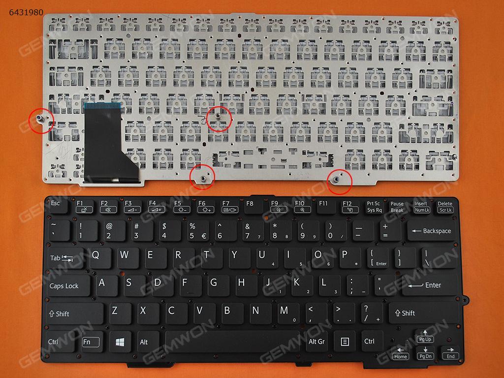 Picture of New Replacement Laptop Keyboard For SONY VAIO SVE13 SVS13 BLACK(For Backlit version,without FRAME,without foil Win8) US Layout
