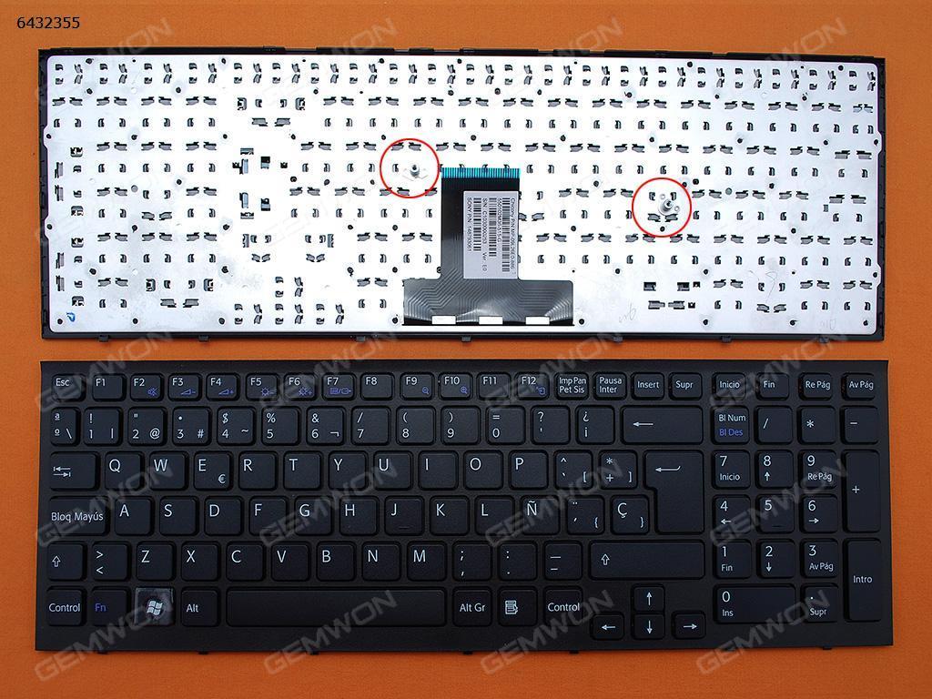 Picture of New Replacement Laptop Keyboard For SONY VPC-EB BLACK FRAME BLACK(Without foil) SP Layout