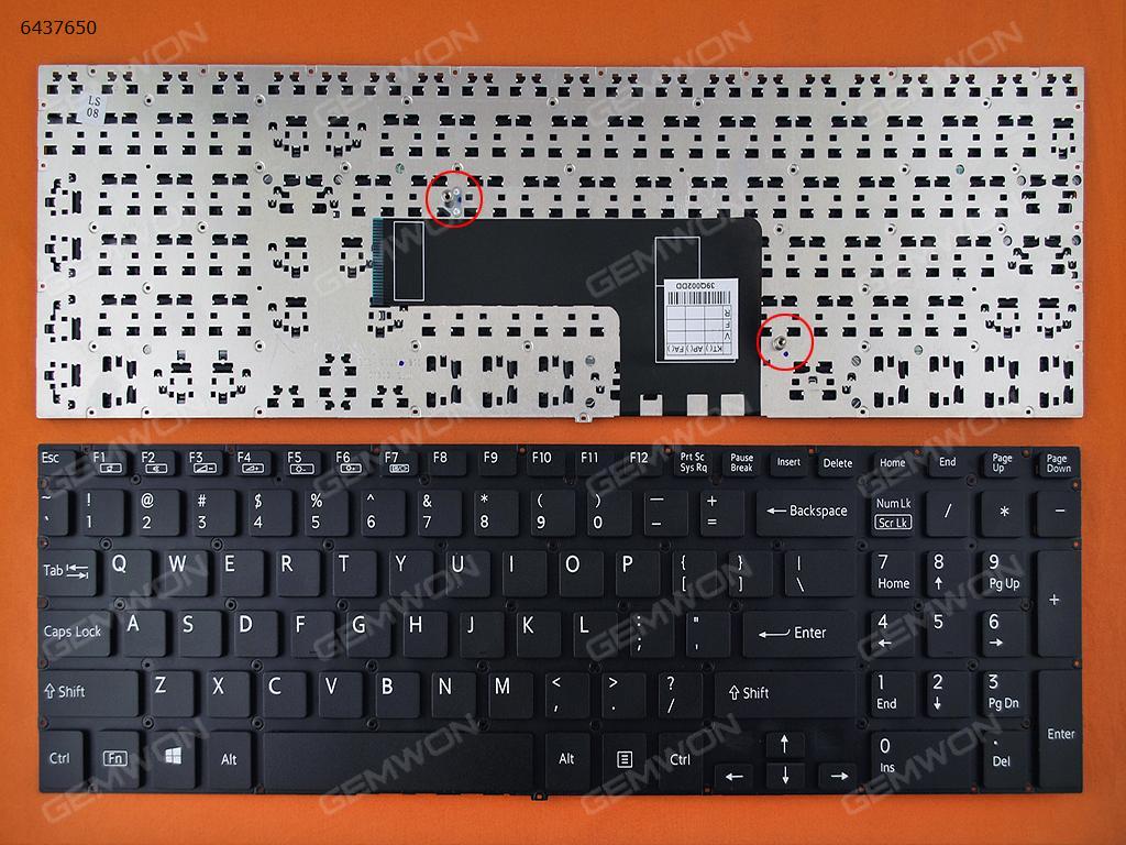 Picture of New Replacement Laptop Keyboard For SONY SVF 15 BLACK(Without FRAME,Without foil,For Win8) US Layout
