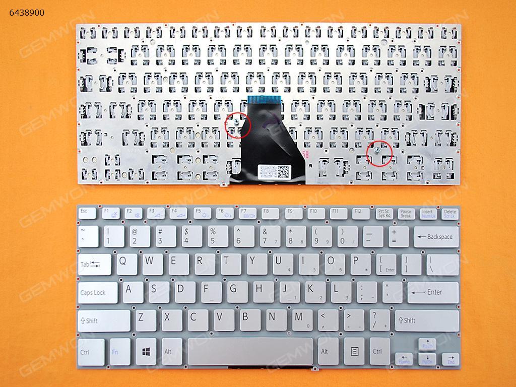 Picture of New Replacement Laptop Keyboard For SONY VAIO FIT 14E SILVER (Without FRAME,Without foil, Win8) US Layout