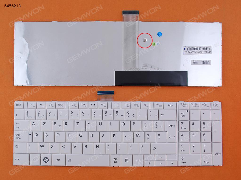 Picture of New Replacement Laptop Keyboard For TOSHIBA C850 WHITE FR Layout