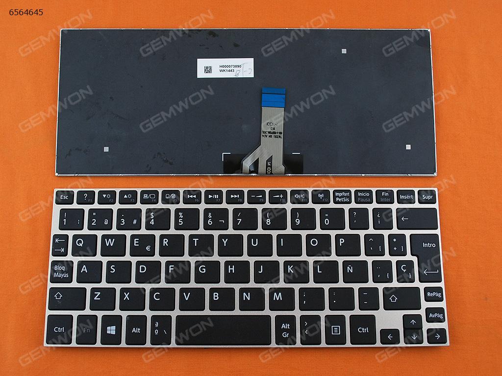 Picture of New Replacement Laptop Keyboard For TOSHIBA Satellite NB10 NB15 GOLDEN FRAME BLACK (Win8) SP Layout