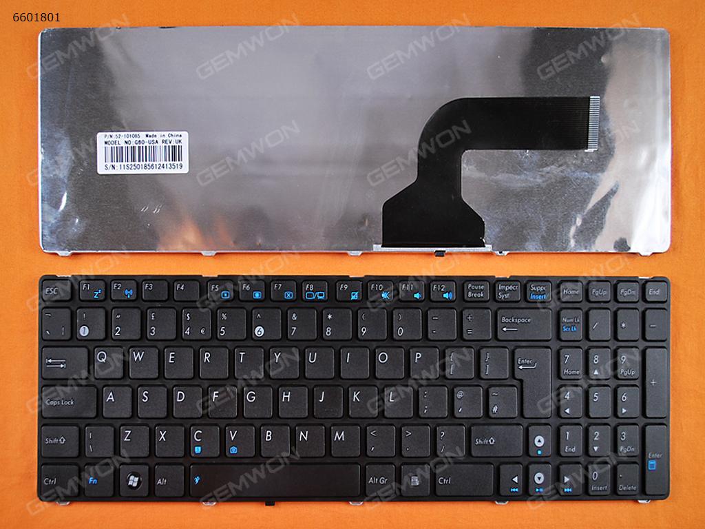 Picture of New Replacement Laptop Keyboard For ASUS G60 BLACK FRAME BLACK (OEM) Uk Layout