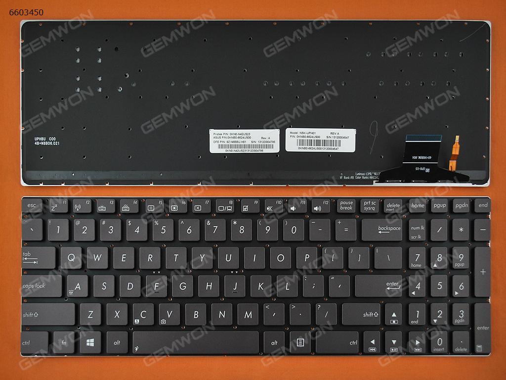 Picture of New Replacement Laptop Keyboard For ASUS UX51 GRAY(Backlit,without FRAME,For Win8) US Layout