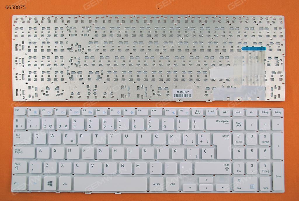 Picture of New Replacement Laptop Keyboard For SAMSUNG 370R5E 15.6" WHITE(For Win8) SP Layout