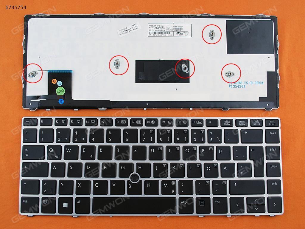Picture of New Replacement Laptop Keyboard For HP EliteBook Folio 9470m SILVER FRAME BLACK (Backlit,Win8) GR Layout