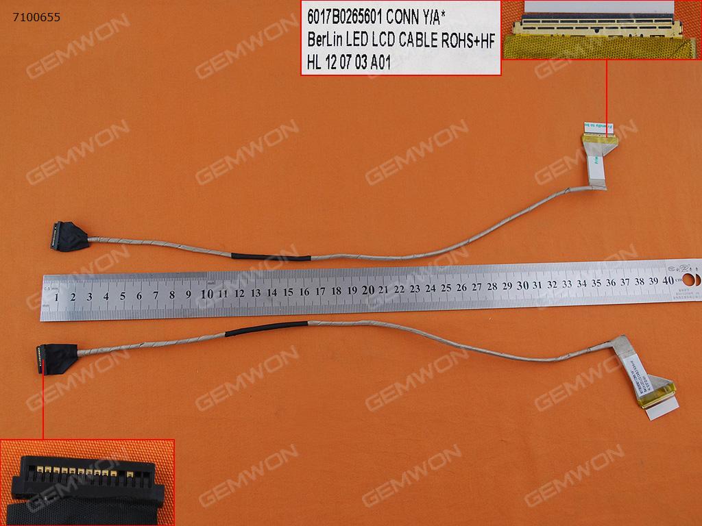 Picture of New LCD Display Screen Cable Replacement  For TOSHIBA Satellite C650 C650D C655 C655D 15.6"(Without camera connector)，OEM