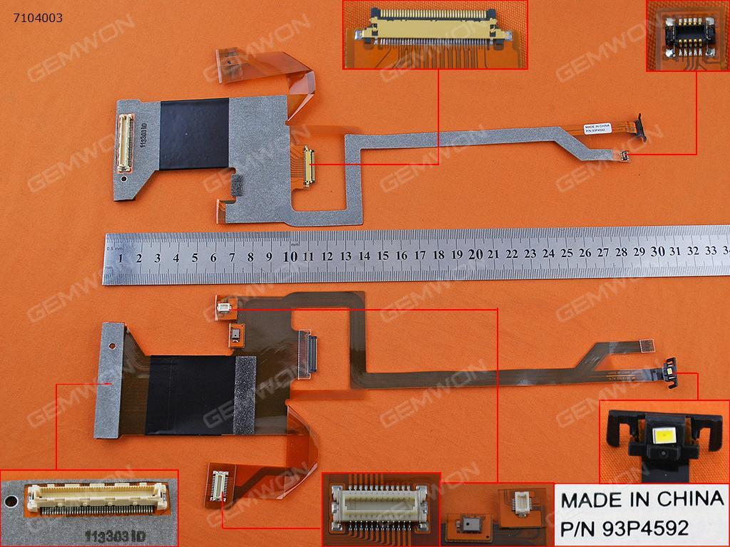 Picture of New LCD Display Screen Cable Replacement  For LENOVO ThinkPad T400 R400(For LED,with camera connector,version 3)，ORG