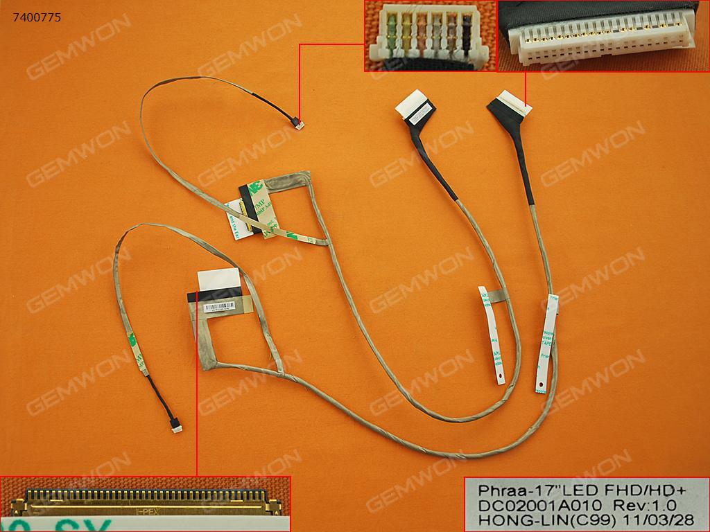 Picture of New LCD Display Screen Cable Replacement  For TOSHIBA Satellite P775，ORG