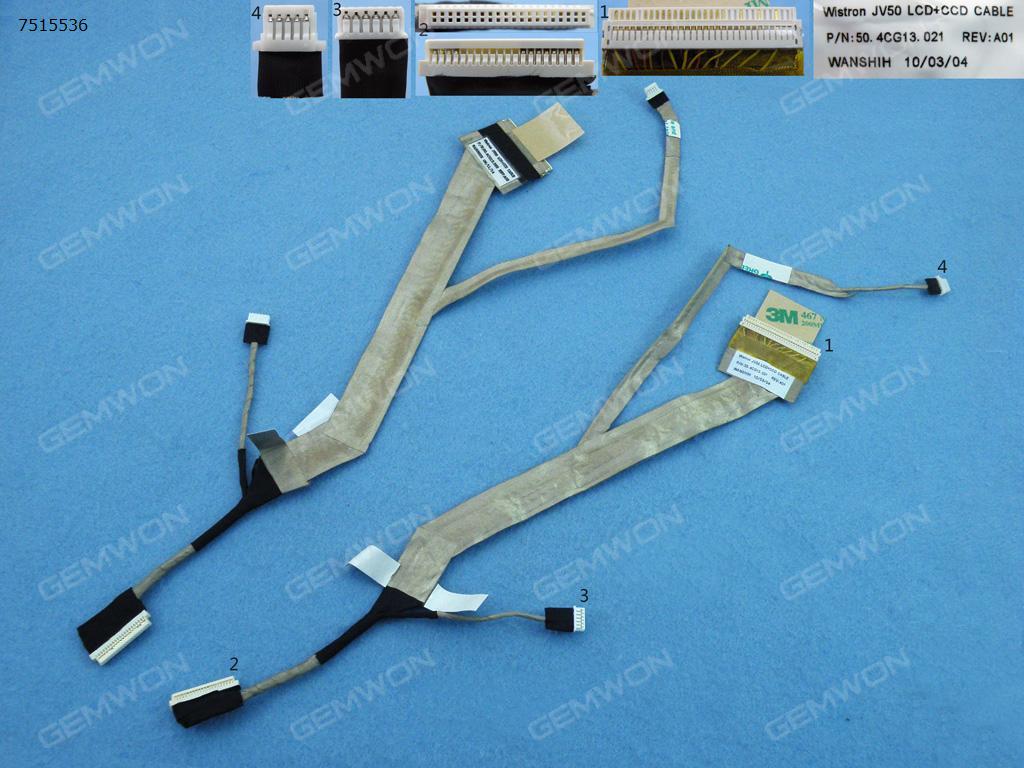 Picture of New LCD Display Screen Cable Replacement  For ACER Aspire 5536 5738 5738G 5738Z 5738ZG(For LCD,With camera connector)，ORG