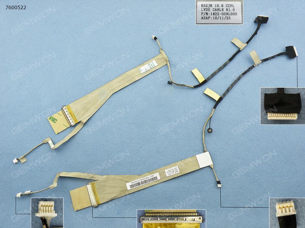 Picture of New LCD Display Screen Cable Replacement  For ASUS K52 K52F K52JR LCD(with mic,version 1)，ORG