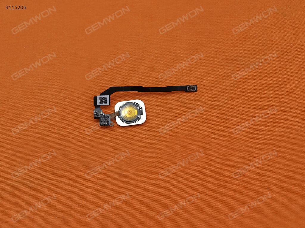 Picture of Complete Home Button with Flex Ribbon Cable for iPhone 5S White