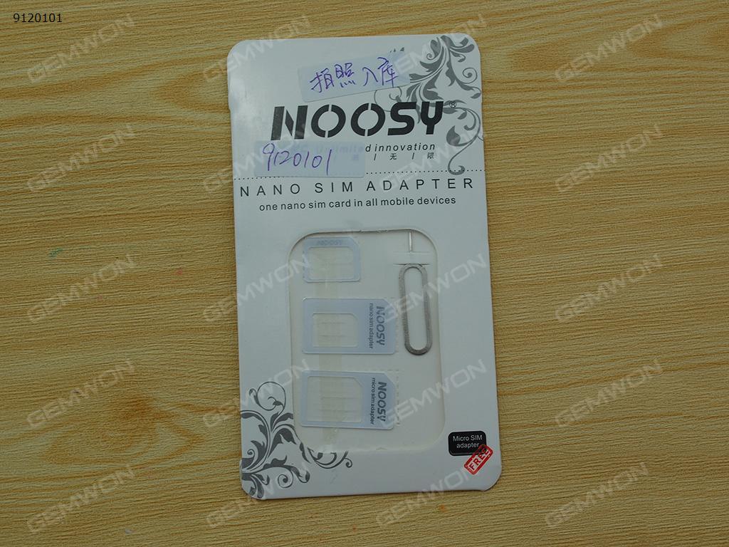 Picture of Nano SIM Adapter for iPhone 5 with Needle,Nano(iPhone5)to Micso SIM(iPhone4) and Nano(iPhone5)to SIM and Micso SIM(iPhone4)to SIM white