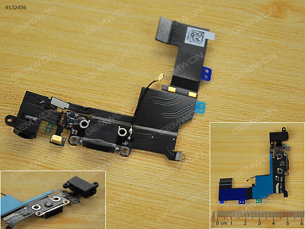 Picture of Charging Audio Dock Port Connector with Flex Cable For iPhone 5S(black)Original