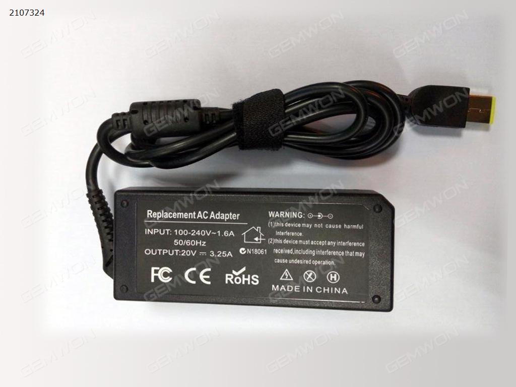 Picture of LENOVO 20V 3.25A 65W USB (High copy)