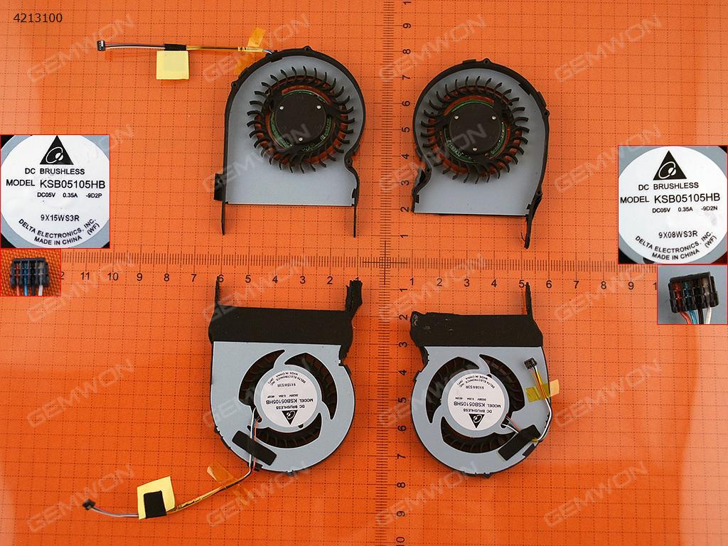 Picture of New Replacement CPU Cooling Fan For HP Envy 13-1000(a pair of fan,Original) KSB05105HB-9D2N/KSB05105HB-9D2P Layout