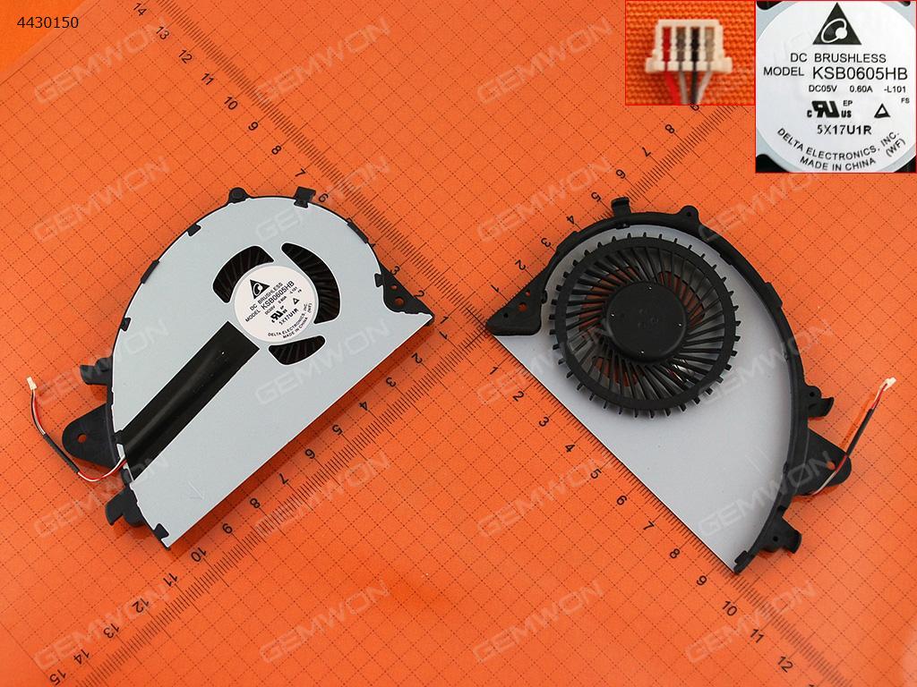 Picture of New Replacement CPU Cooling Fan For SONY VAIO SVS15 SVS1511 SVS1511S3C SVS1511S1C SVS1511S2C(Original) KSB0605HB-L101 Layout