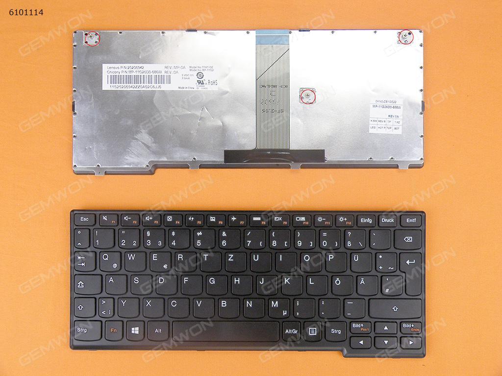 Picture of New Replacement Laptop Keyboard For LENOVO IdeaPad S206 BLACK FRAME BLACK (For Win8,Compatible with S110) GR Layout