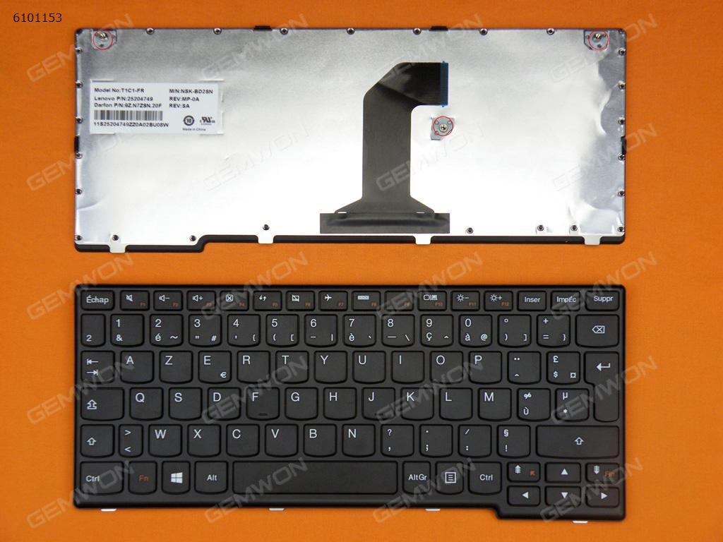 Picture of New Replacement Laptop Keyboard For LENOVO YOGA 11 BLACK FRAME BLACK(For Win8) FR Layout