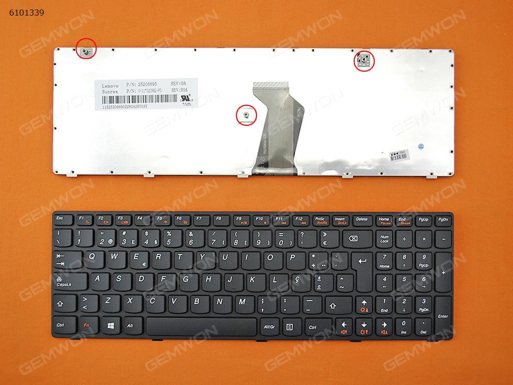 Picture of New Replacement Laptop Keyboard For LENOVO Ideapad Z580 V580 G580 BLACK FRAME BLACK(For Win8) PO Layout