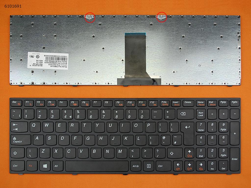 Picture of New Replacement Laptop Keyboard For LENOVO B5400 M5400 BLACK FRAME BLACK (Win8) Uk Layout