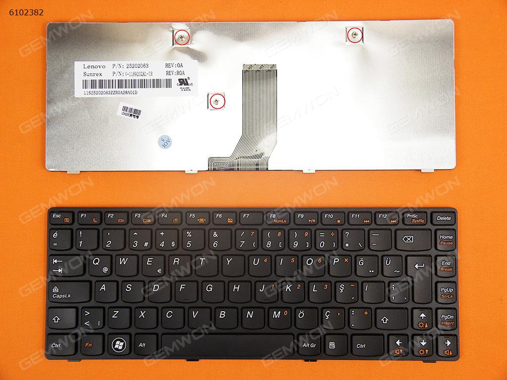 Picture of New Replacement Laptop Keyboard For LENOVO Z380 Z480 Z485 G480 G485 BLACK FRAME BLACK TR Layout